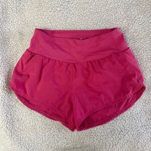 Women's Hot Pink Athletic Shorts - High Waist